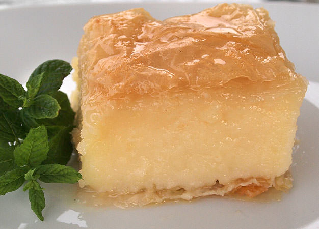 Traditional Greek Dessert Lesson. Galaktoboureko (Greek Custard Pie with Syrup)